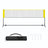 Badminton Net Height Adjustable Volleyball Net - Steel Poles and PE Net - Yellow