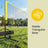 Badminton Net Height Adjustable Volleyball Net - Steel Poles and PE Net - Yellow
