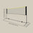 Badminton Net - Steel Poles and PE Net - Black