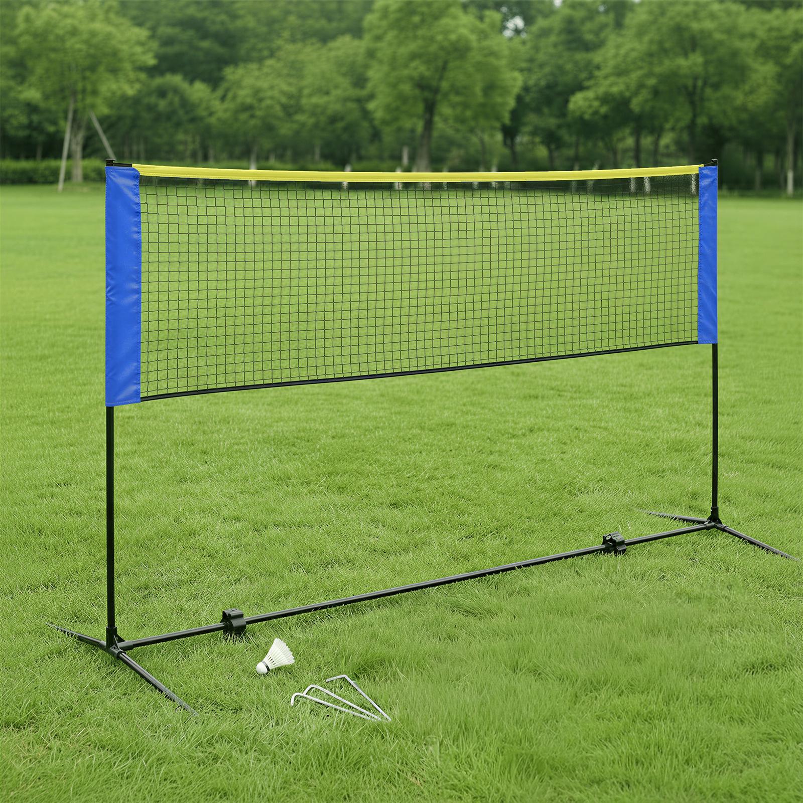 Badminton Sports Net - 5m - Steel Poles - Adjustable Height