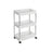 Storage Trolley - Rolling with 3 Baskets - Metal - White - Durable and Reliable