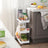 Storage Trolley - Rolling with 3 Baskets - Metal - White - Durable and Reliable