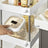 Storage Trolley - Rolling with 3 Baskets - Metal - White - Durable and Reliable