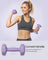 Dumbbells Set of 2 Dumbbells Strength Training Workout Fitness Training Home - Cast Iron and Neoprene Coating - Ash Purple