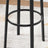 Set of 2 Bar Stools - PU Upholstered - Rustic Brown and Black