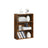 3-Tier Bookcase - Wood - Rustic Brown - Adjustable Shelves with Open Compartments