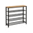 Shoe Rack - Steel - Honey Brown and Black - 4 Mesh Shelves with Large Surface for Bags