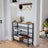 Shoe Rack - Steel - Honey Brown and Black - 4 Mesh Shelves with Large Surface for Bags