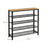Shoe Rack - Steel - Honey Brown and Black - 4 Mesh Shelves with Large Surface for Bags