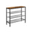 Shoe Rack - Steel - Rustic Brown and Black - 4-Tier with Mesh Shelves