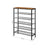 Shoe Rack - Steel - Rustic Brown and Black - 6-Tier Mesh Shelves for 15 Pairs