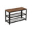 Shoe Bench - Steel Frame - Hazelnut Brown and Black - 3-Tier Storage with Seat and Shelf