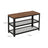 Shoe Bench - Steel Frame - Hazelnut Brown and Black - 3-Tier Storage with Seat and Shelf