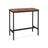 Narrow Rectangular Bar Table - Metal - Rustic Brown and Black