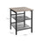 Nightstand Set - Steel Frame - Greige and Black - Adjustable Mesh Shelves