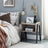 Stackable End Table - Steel - Greige and Black - Open Storage Compartment