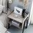 Stackable End Table - Steel - Greige and Black - Open Storage Compartment