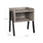 Stackable End Table - Steel - Greige and Black - Open Storage Compartment