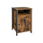 Nightstand - Metal - Rustic Brown and Black