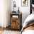 Nightstand - Metal - Rustic Brown and Black