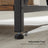 Side Table - Wood - Rustic Brown and Black - X-Shape Frame with 2 Storage Shelves