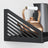 Metal Wall-Mounted Floating Shelves - Black - Set of 3 for Trinkets and Decorations