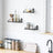Set of 3 Wall-Mounted Metal Display Shelves - Metal - Black - Photos