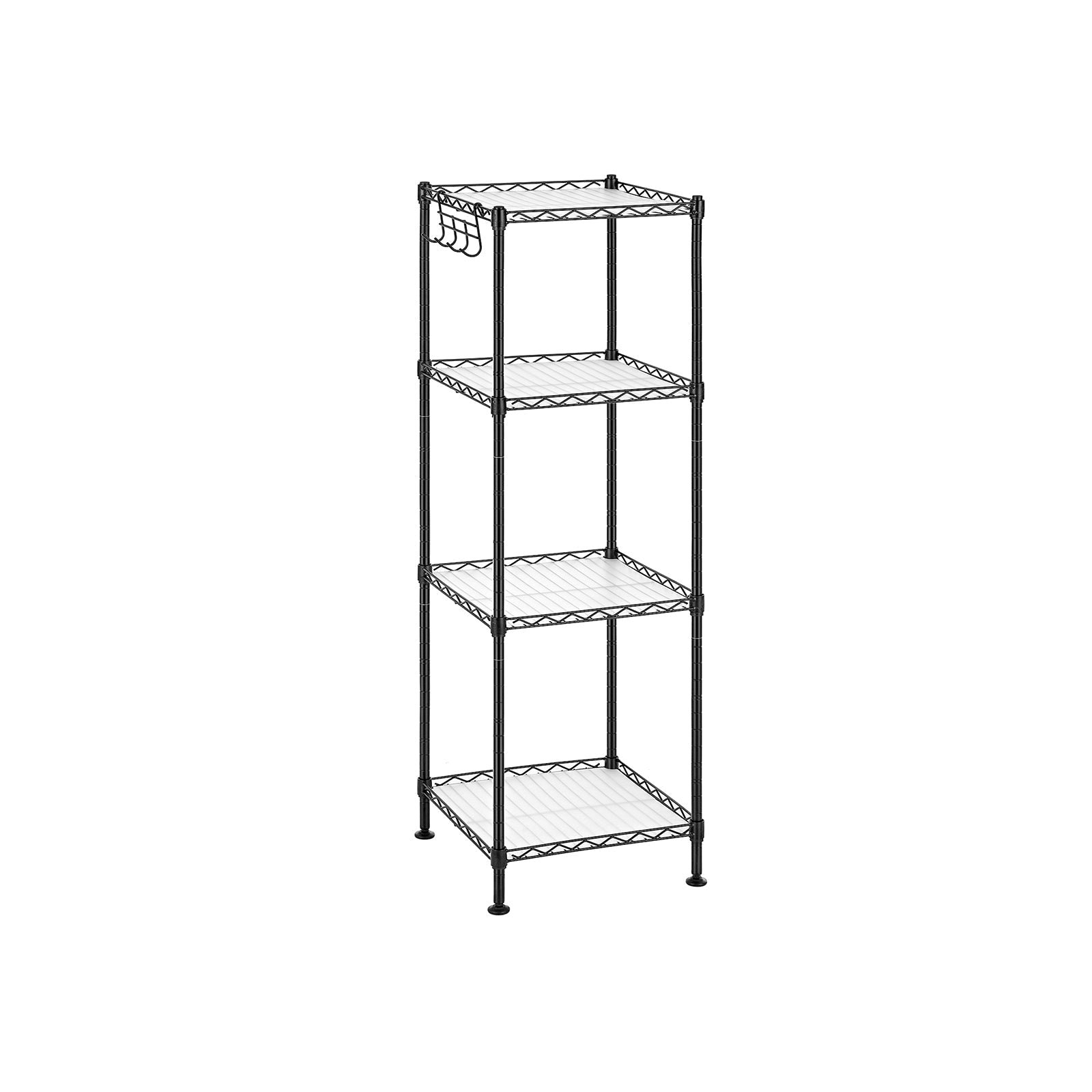 4-Tier Bathroom Shelf - Metal - Black