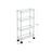 4-Tier Slim Storage Cart - Metal - Silver - Rolling Design for Small Spaces