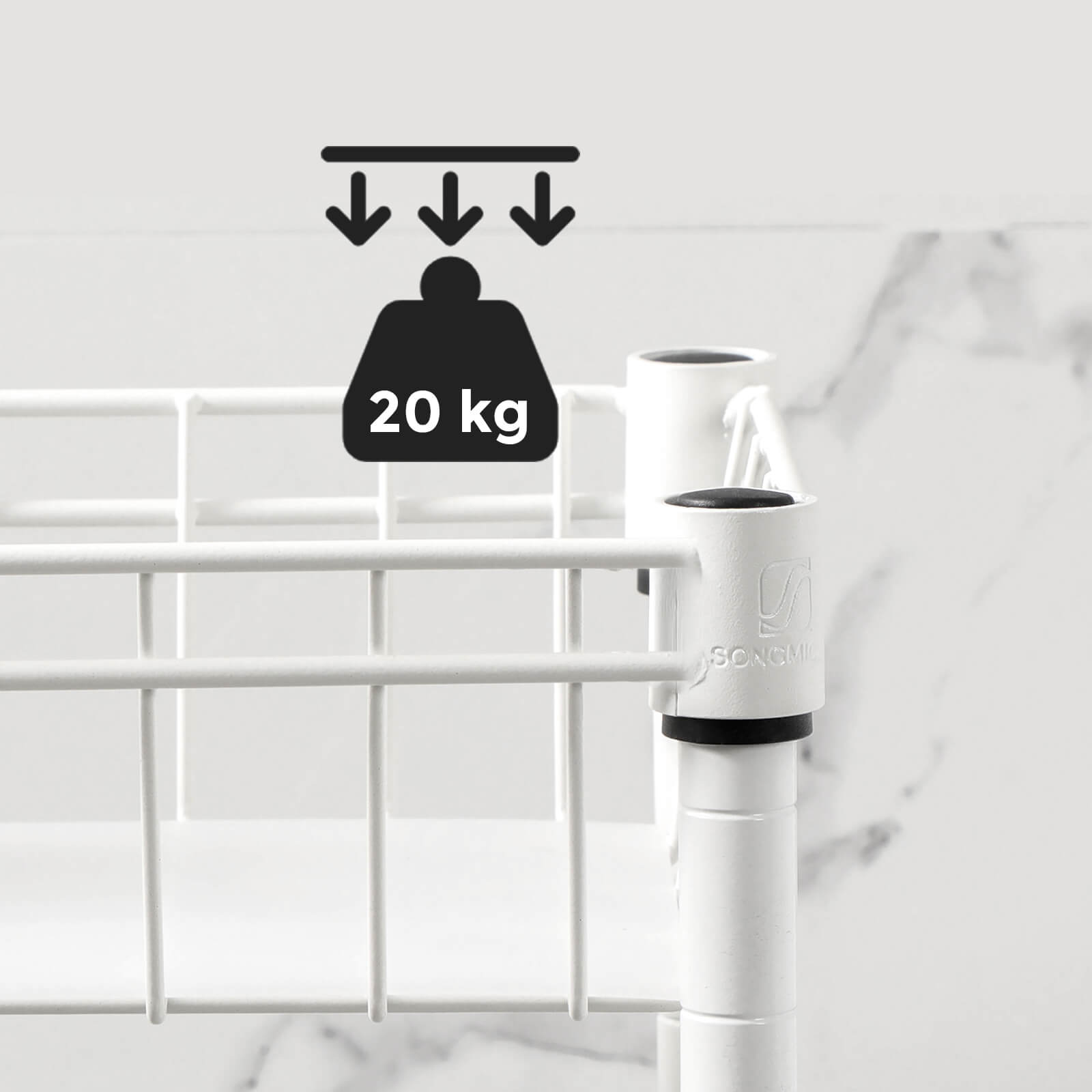 Narrow Metal Storage Cart - 4-Tier - Silver - Rolling Trolley for Small Spaces