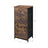 Drawer Storage Unit - Fabric - Light Grey and White - Slim Design with Metal Frame