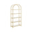Ladder Shelving Unit - 5-Tier Design - Glass - Gold