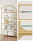 Ladder Shelving Unit - 5-Tier Design - Glass - Gold