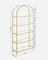 Ladder Shelving Unit - 5-Tier Design - Glass - Gold