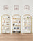 Ladder Shelving Unit - 5-Tier Design - Glass - Gold