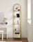 5-Tier Arched Shelf - Tempered Glass - Metallic Gold - Multi-Room Versatility