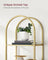5-Tier Arched Shelf - Tempered Glass - Metallic Gold - Multi-Room Versatility