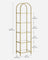 5-Tier Arched Shelf - Tempered Glass - Metallic Gold - Multi-Room Versatility