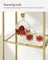 5-Tier Arched Shelf - Tempered Glass - Metallic Gold - Multi-Room Versatility