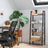 Ladder Shelf - 4-Tier Industrial Design - Engineered Wood - Hazelnut Brown and Black