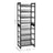 Stackable 4-Tier Shoe Organiser - Metal Mesh - Black - Compact Large Capacity for 16-24 Pairs