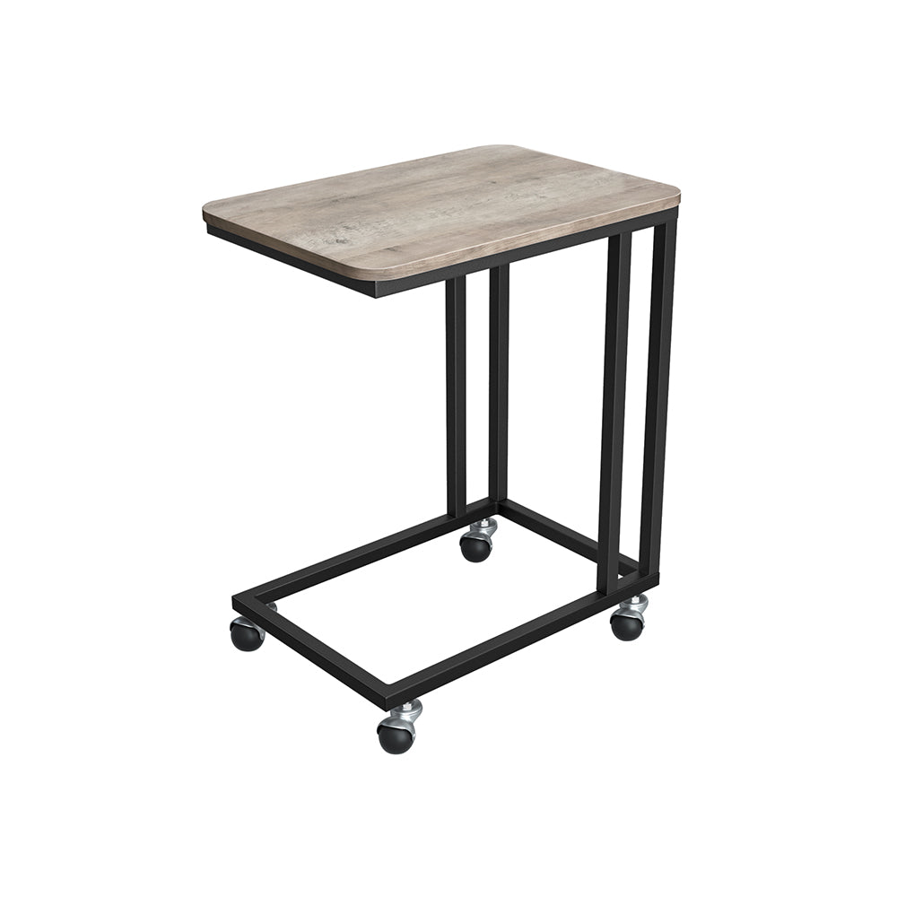 End Table - Steel Frame - Light Ivory and Black