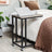 End Table - Steel Frame - Light Ivory and Black