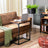Sofa Side Table - Steel - Rustic Brown and Black - Tilting Top