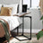 Sofa Side Table - Steel - Rustic Brown and Black - Tilting Top
