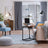 Sofa Side Table - Steel - Rustic Brown and Black - Tilting Top