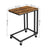 End Table - Metal Frame - Rustic Brown - Rolling Castors