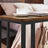 End Table - Metal Frame - Rustic Brown - Rolling Castors