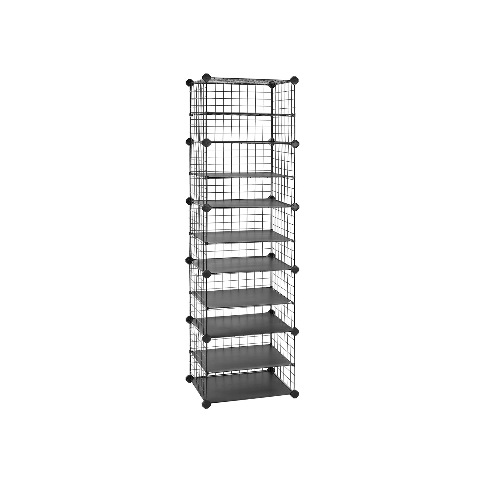 Shoe Storage Organizer - Metal Wire - Black - 10-Tier