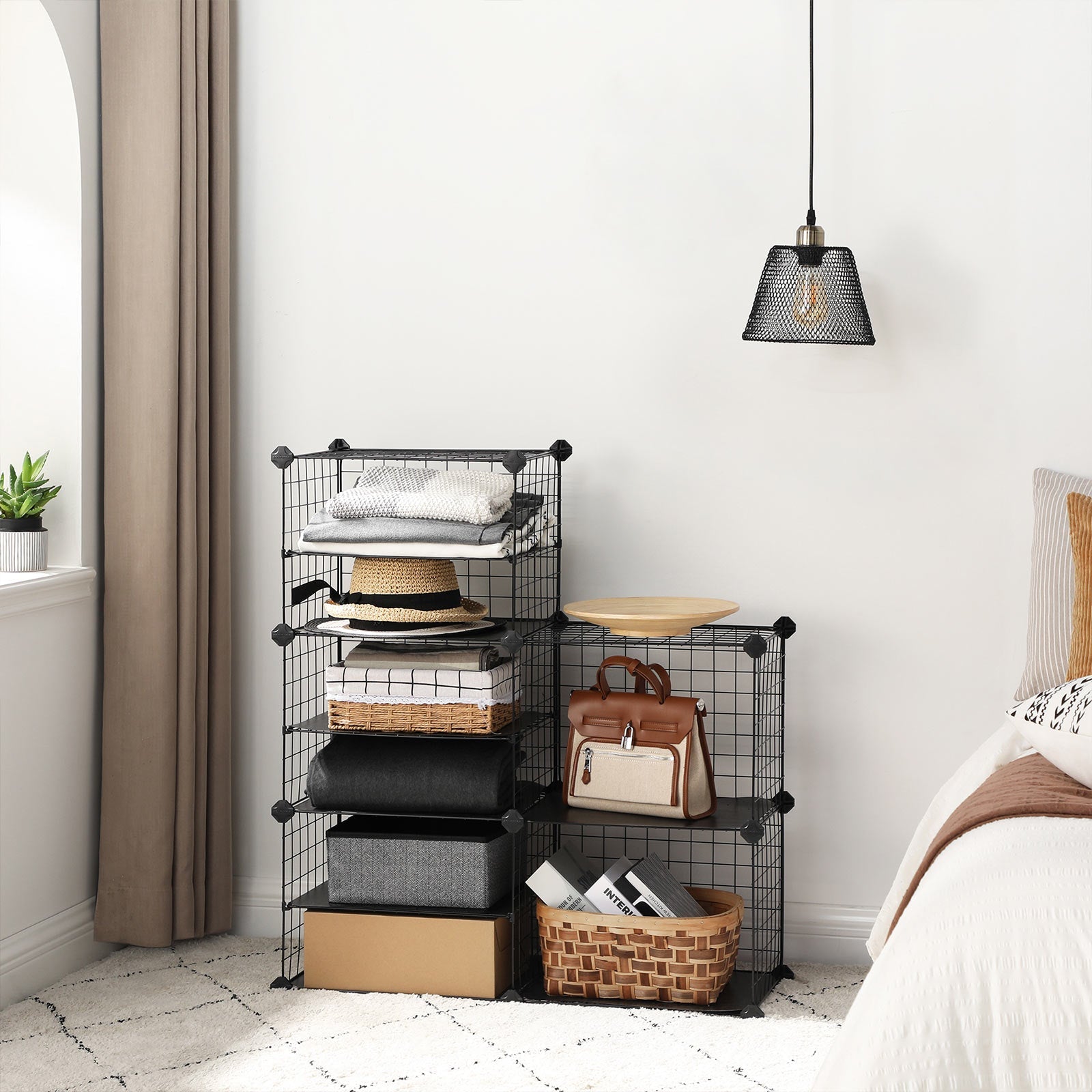 Shoe Storage Organizer - Metal Wire - Black - 10-Tier